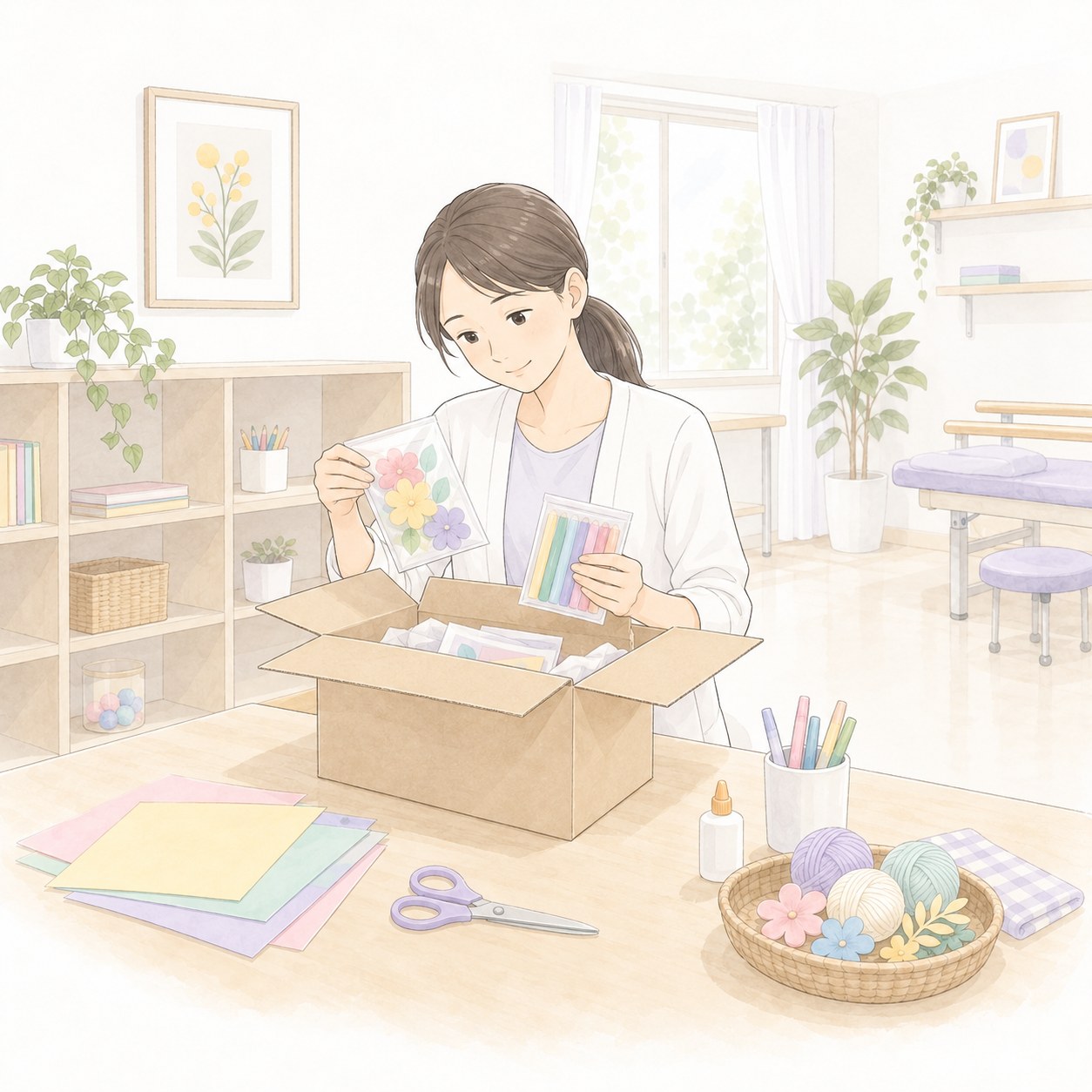 在庫を抱えずに必要な分だけ仕入れられることを表すイメージ
