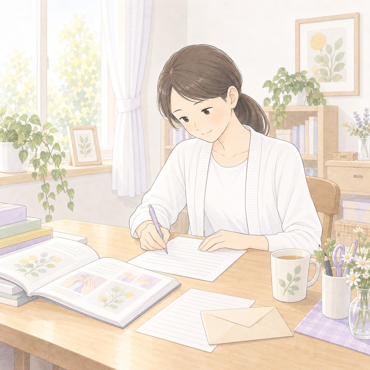 在宅で試験を受ける様子のイメージ