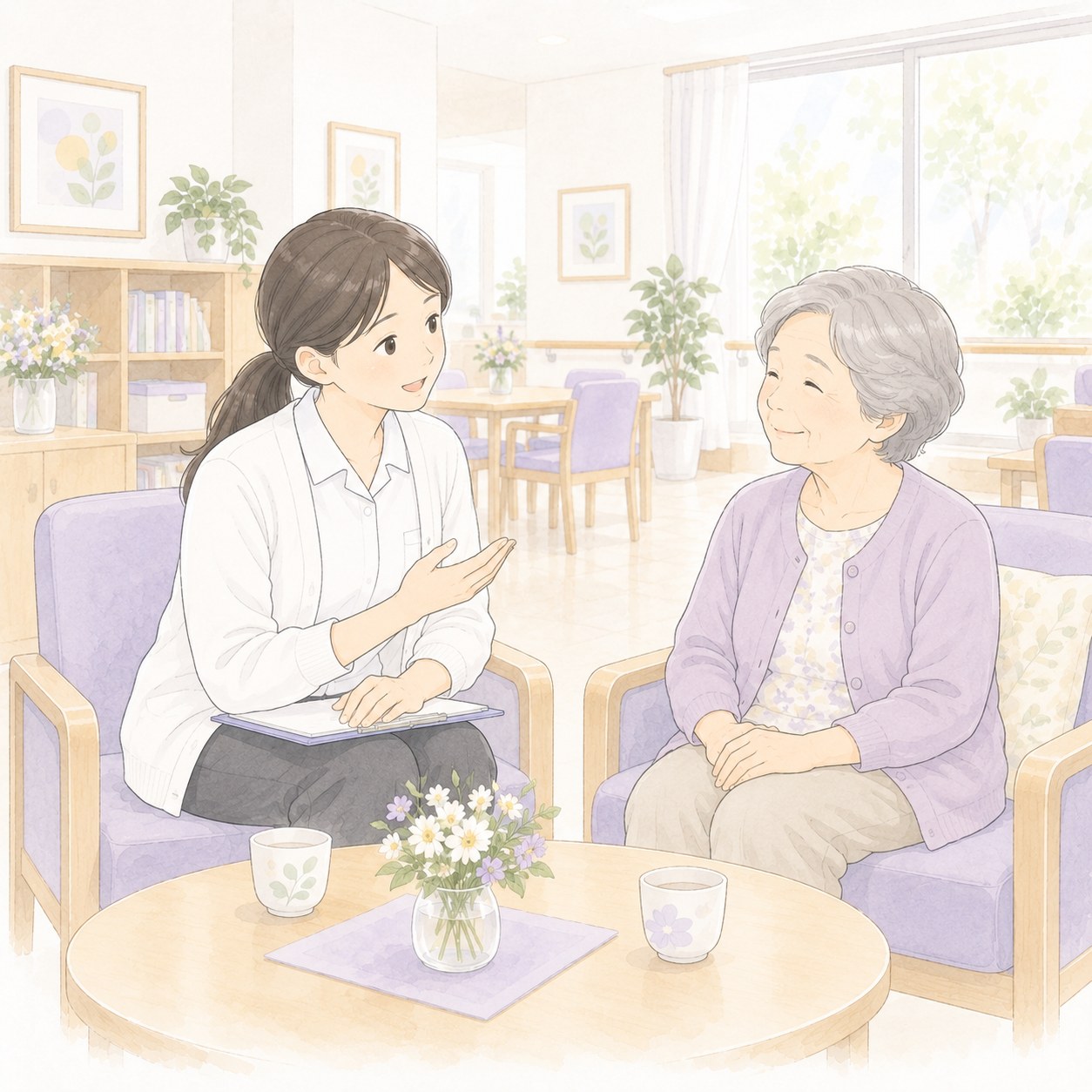 寄り添う声かけと距離の取り方を学ぶ第2章のイメージ